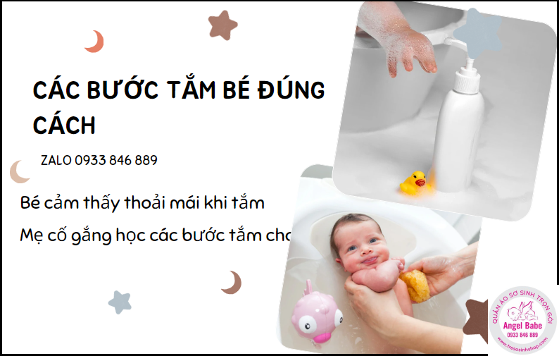 các bước tắm bé đúng cách